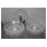 8 outstanding cut crystal dessert plates 5.5" D