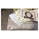 6pc Jewel Tea & Autumn Leaf linens/fabric