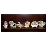 10 Capodimonte pcs: various flower varieties