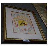 Picasso numbered print, 23- 11- 57, framed,