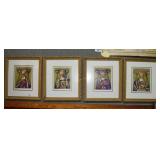 X-4, colorful dressed ladies playing musical