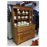 2 Pc Cherry Buffet/ Hutch .7 Drawers 54 W X 20