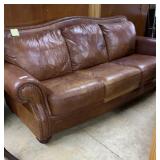 Large 3 cushioned  couch/sofa in medium brown
