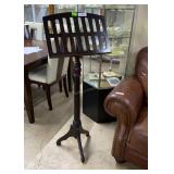 Adjustable height music/book stand. Pine fluted