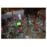 12 Vintage Michelob stemmed bar glasses