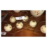 6 Autumn Leaf Christmas ornaments. 1997 to  2002