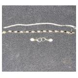 2 Sterling Bracelets & Pearl/sterling Earrings
