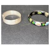 Sterling bracelet (33.8gtw) & enamel vintage