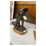 16" Bronze cowboy statue  "Long Way Home" by Rob