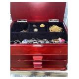 Loaded jewelry box with costume jewelry - some