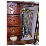 Jewelry box packed with costume & sterling