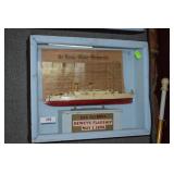 Diorama shadow box of USS Olympia.