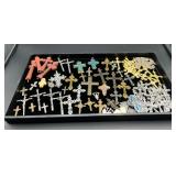 Collection of Mixed Cross Pendants & Charms...