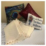 Crochet Blanket & Throw Pillows
