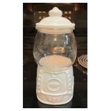 Glass Gumball Machine Candy Jar