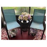 Outdoor Patio Chairs / Metal Planter Stand