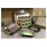 Collection of Kitchen Cooking Baking Sheets & Pans