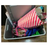 Gift Bags & Large Plastic Storage Bin