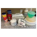 Kitchen Containers Tupperware & Handheld Mixer