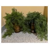 Artificial Plants in Metal Planters Decor