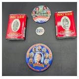 Prince Albert Tobacco Tin & Button Pins