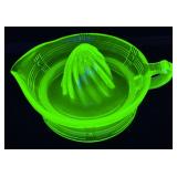Vintage Juicer Reamer Uranium Depression Glass