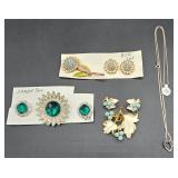 Sarah Cov. Pins-Earring Sets / Sterling 925 Heart