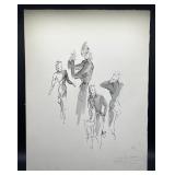 Vintage Fashion Watercolor Art Drawing