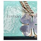 Tiffany Co. Sterling Four Leaf Clover Keychain