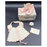 Vintage Baby Shoes & Crochet Bib