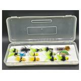 Hand Tied Fishing Flies in Storage Case