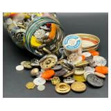 Mason Jar of Buttons