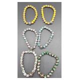 Cloisonnï¿½ Beaded Stretchy Bracelets