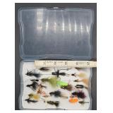 Hand Tied Fishing Flies in Storage Case