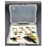Hand Tied Fishing Flies in Storage Case