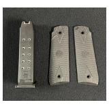 Glock 40 Magazine & Hogue Grips for Ruger Pistol