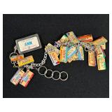 Mini State License Plate Charms Keychain