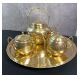 Solid Brass Tea Set