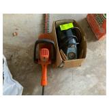 18" Hedge Trimmer & Small Air Compressor