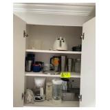Coffee Maker, Can Opener, Hand Mixer, Cups, Jars.