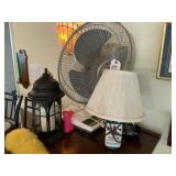 Lasco 16" Fan, Alntern, Jim Bean Bottle Lamp