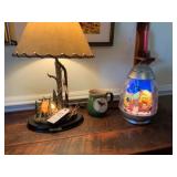 Fish Lamp & "Evening Solitude" Lamp by Terry Redli