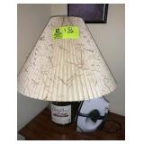 Carlo Rossi Wine Bottle Lamp & B/D Iron