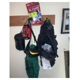 Misc Group of Camping Items Back Pack, Pillow, Bla