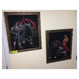 2 Felt Painting "Matadors" 20x24