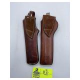 TWO BIANCHI LEATHER HOLSTERS. 1L AND 89