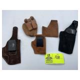 GROUP OF GALCO HOLSTERS, SEE PICTURES FOR SIZES