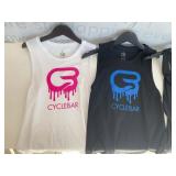 GROUP OF CYCLEBAR CLOTHING, SIZES S. TOPS, SPORTS
