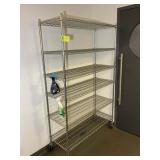 ROLLING METRO RACK, 48 IN X 18 IN X 77 IN. LOT LOC