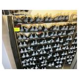 LARGE SHOE RACK, 43 IN X 57 IN, NO CONTENTS. LOT L